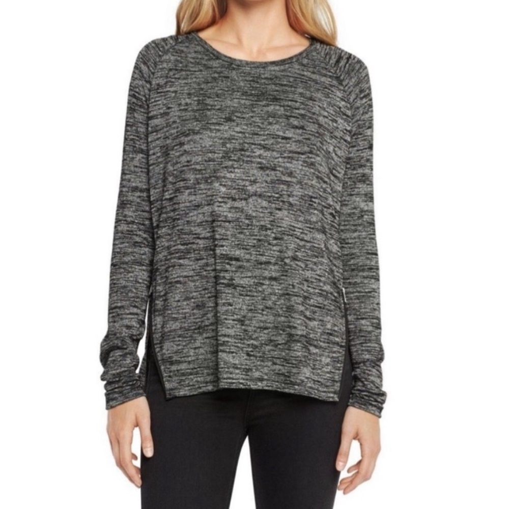 Rag & Bone grey‎ Camden light weight sweater with size zippers